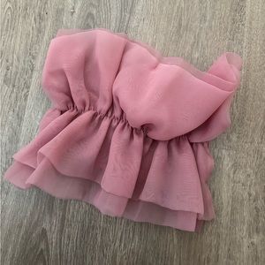 Zara Organza Bandeau Top